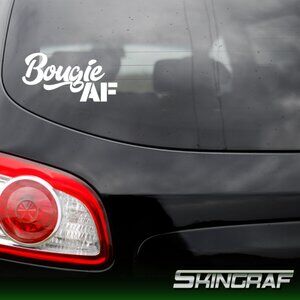 Bougie AF - 7" Vinyl Decal - White